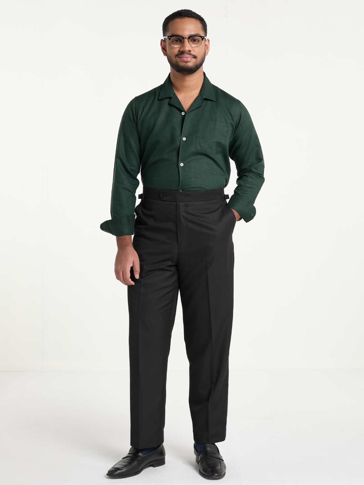 Bottle Green Cuban Shirt