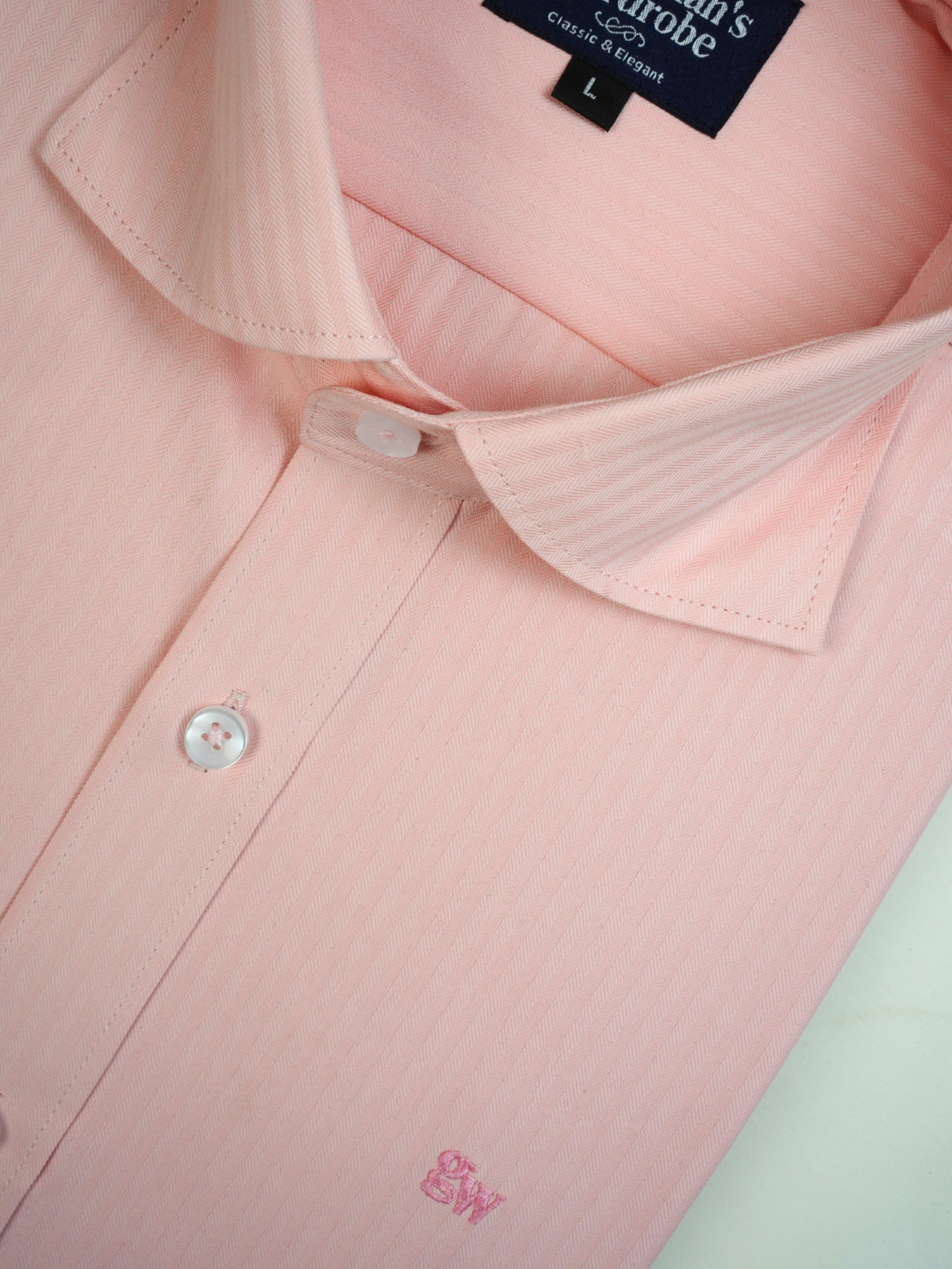 Pink Subtle Stripe Formal Shirt