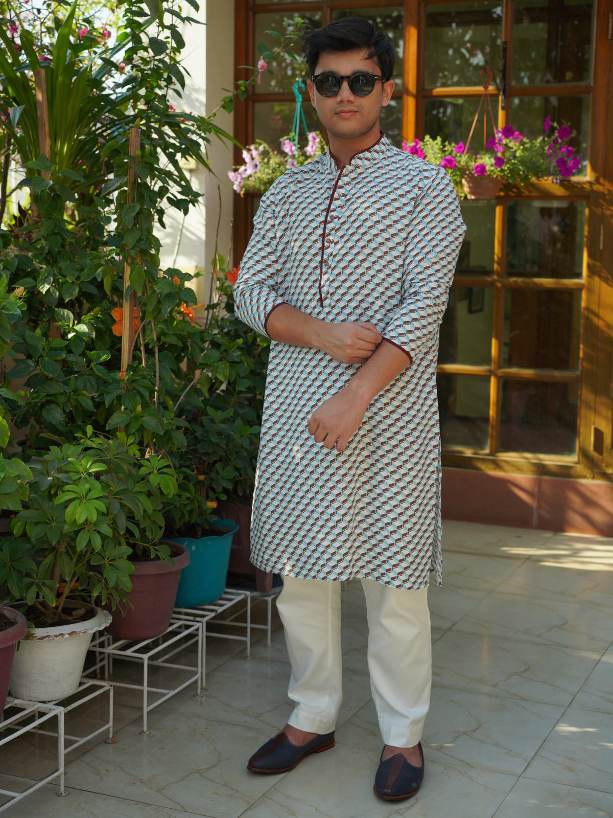 Mint Printed Kurta