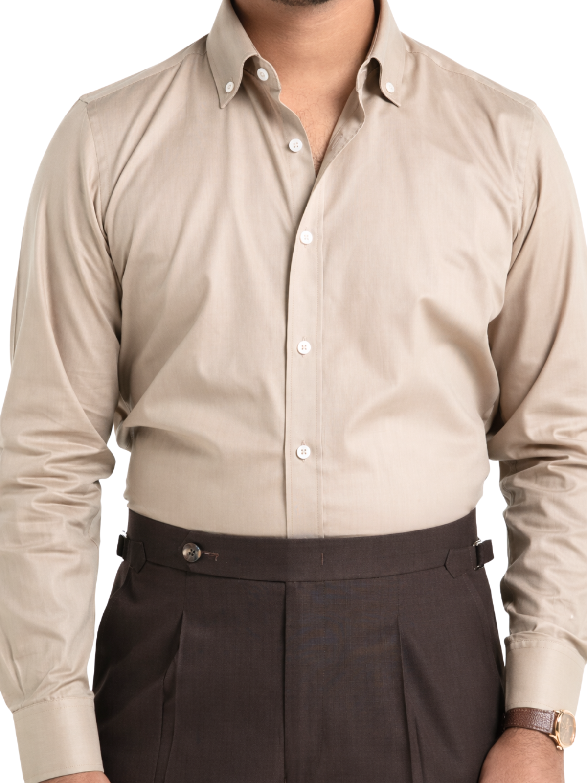 Sand button down Formal Shirt