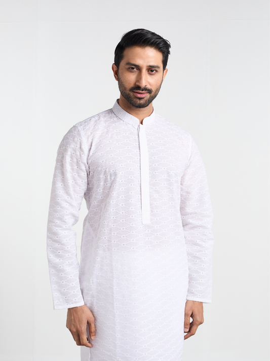 Polka Chikankari Kurta