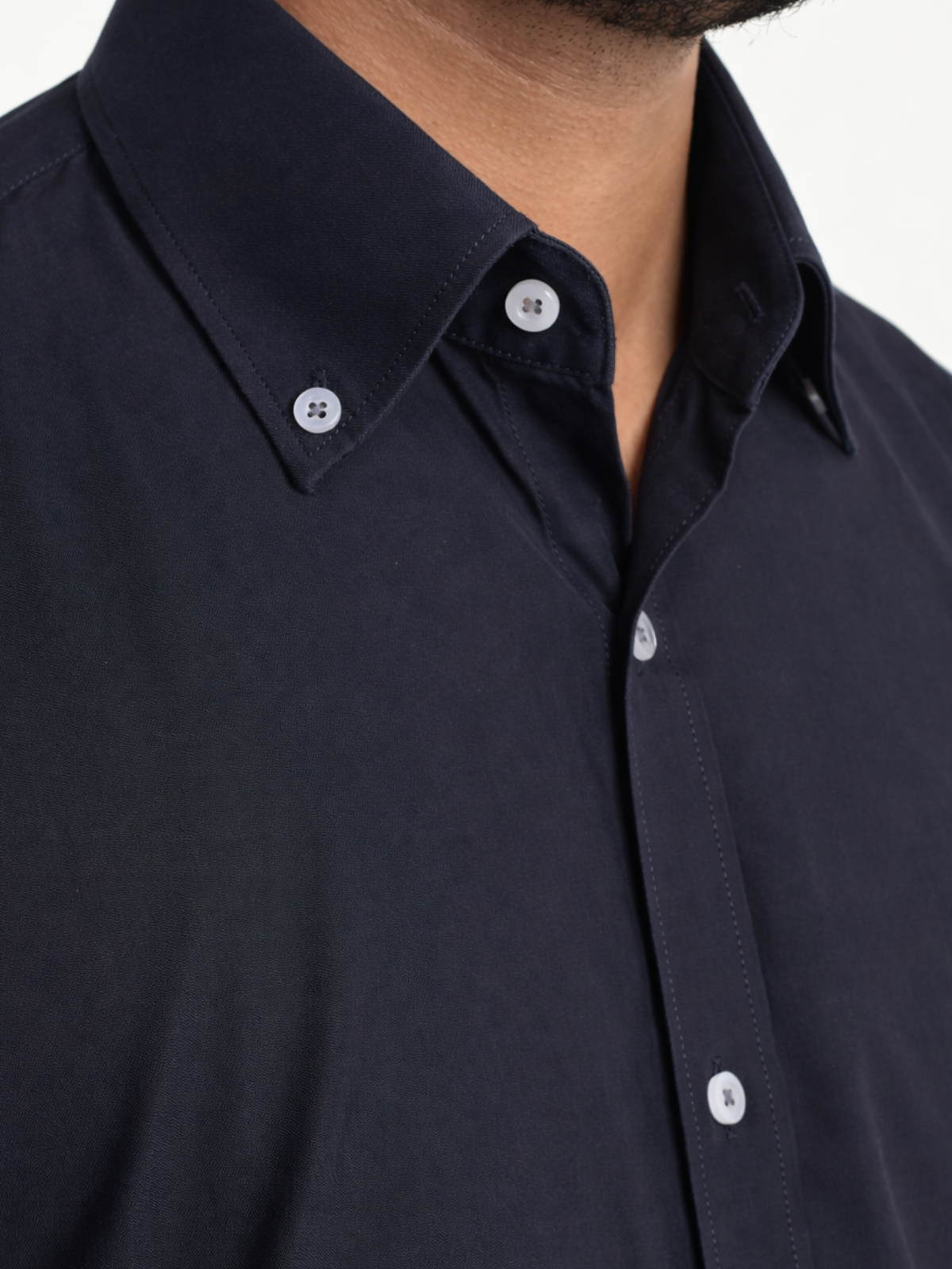 Navy Button Down Formal Shirt