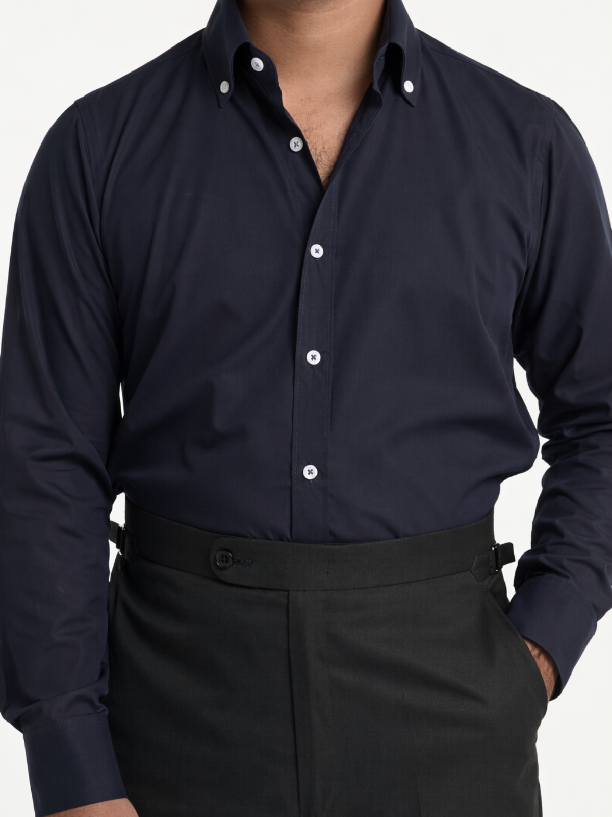 Navy Button Down Formal Shirt