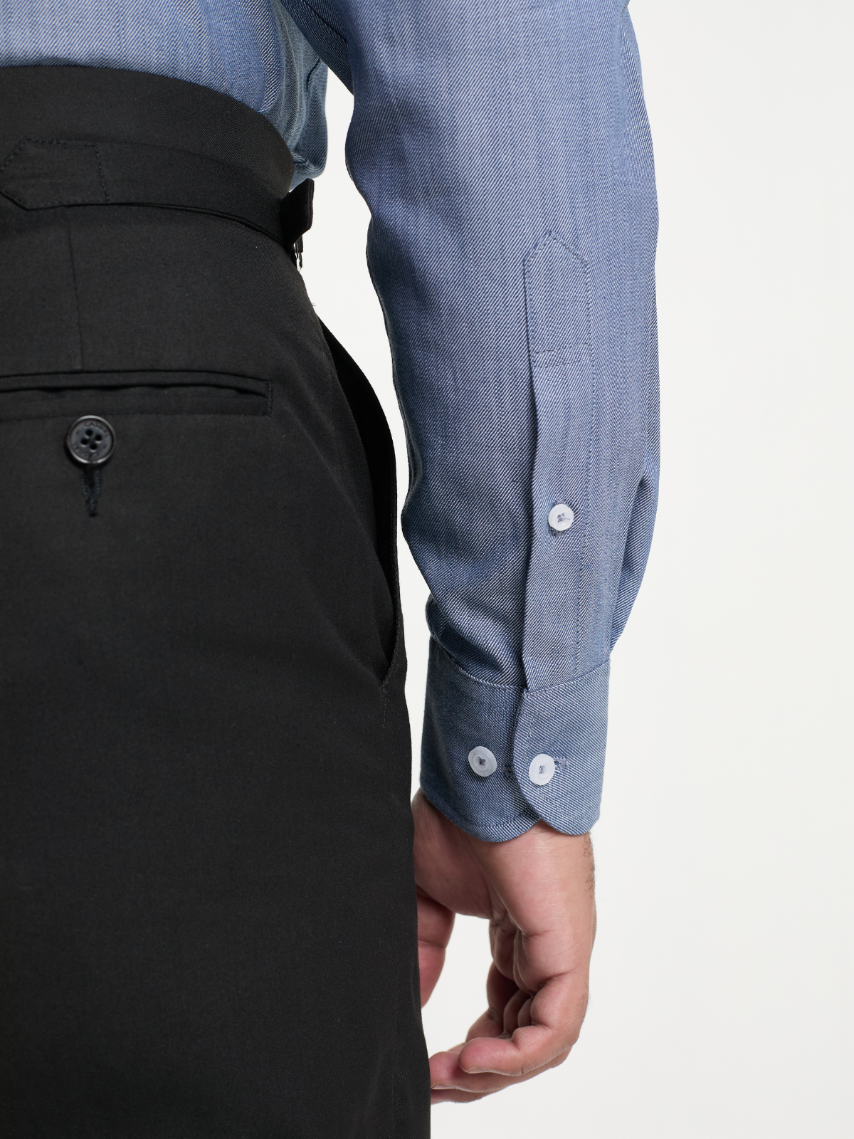 Denim Blue Button Down Formal Shirt