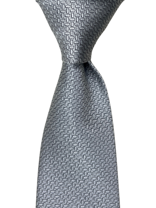 Silver Patterned Tie
