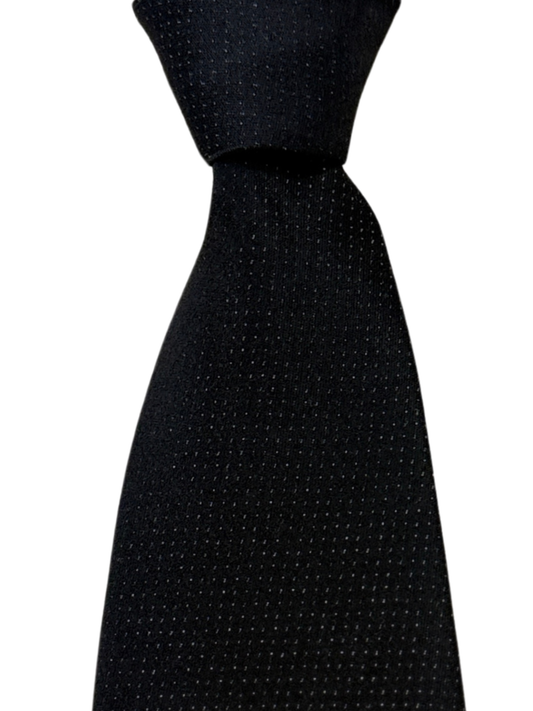 Black Micro-Dot Textured Tie