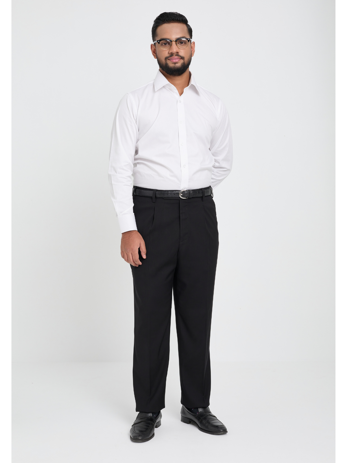 Black Mid Rise Formal Trouser