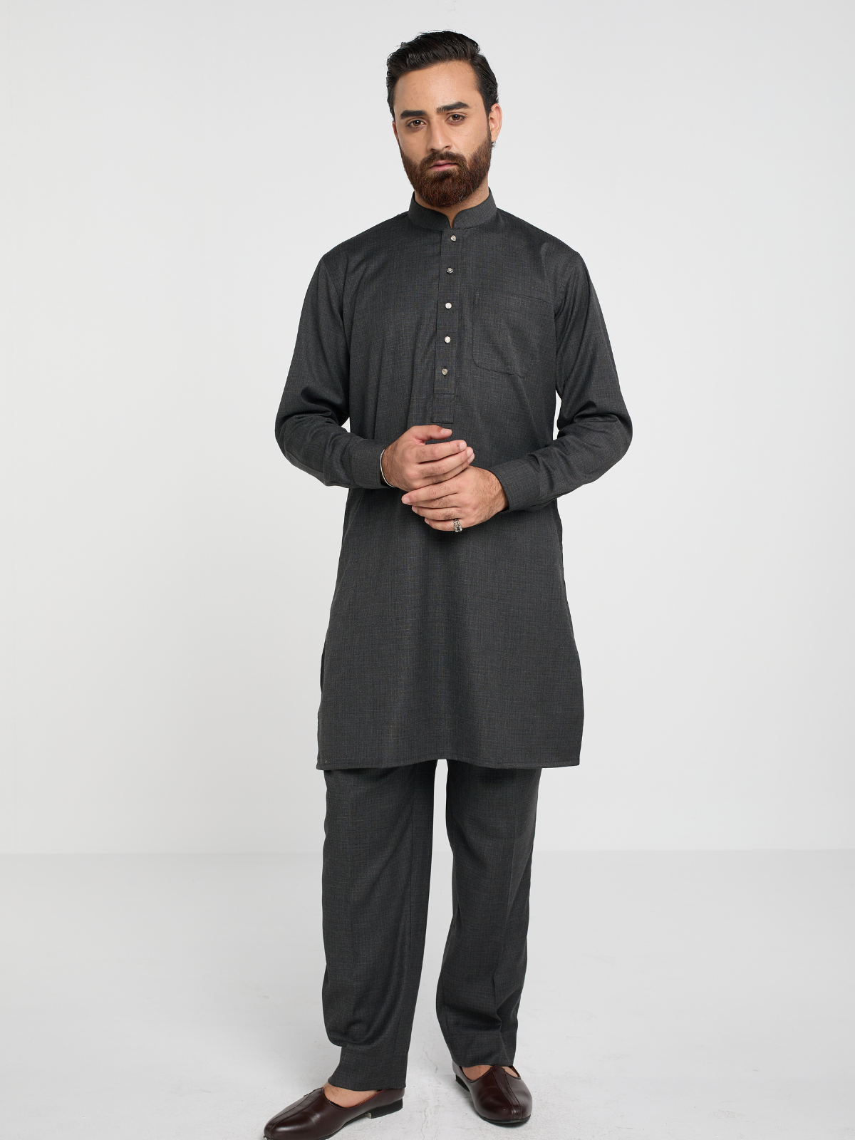 Charcoal Co-ord Kabli Set