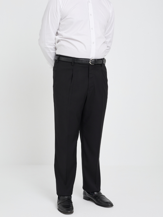 Black Mid Rise Formal Trouser