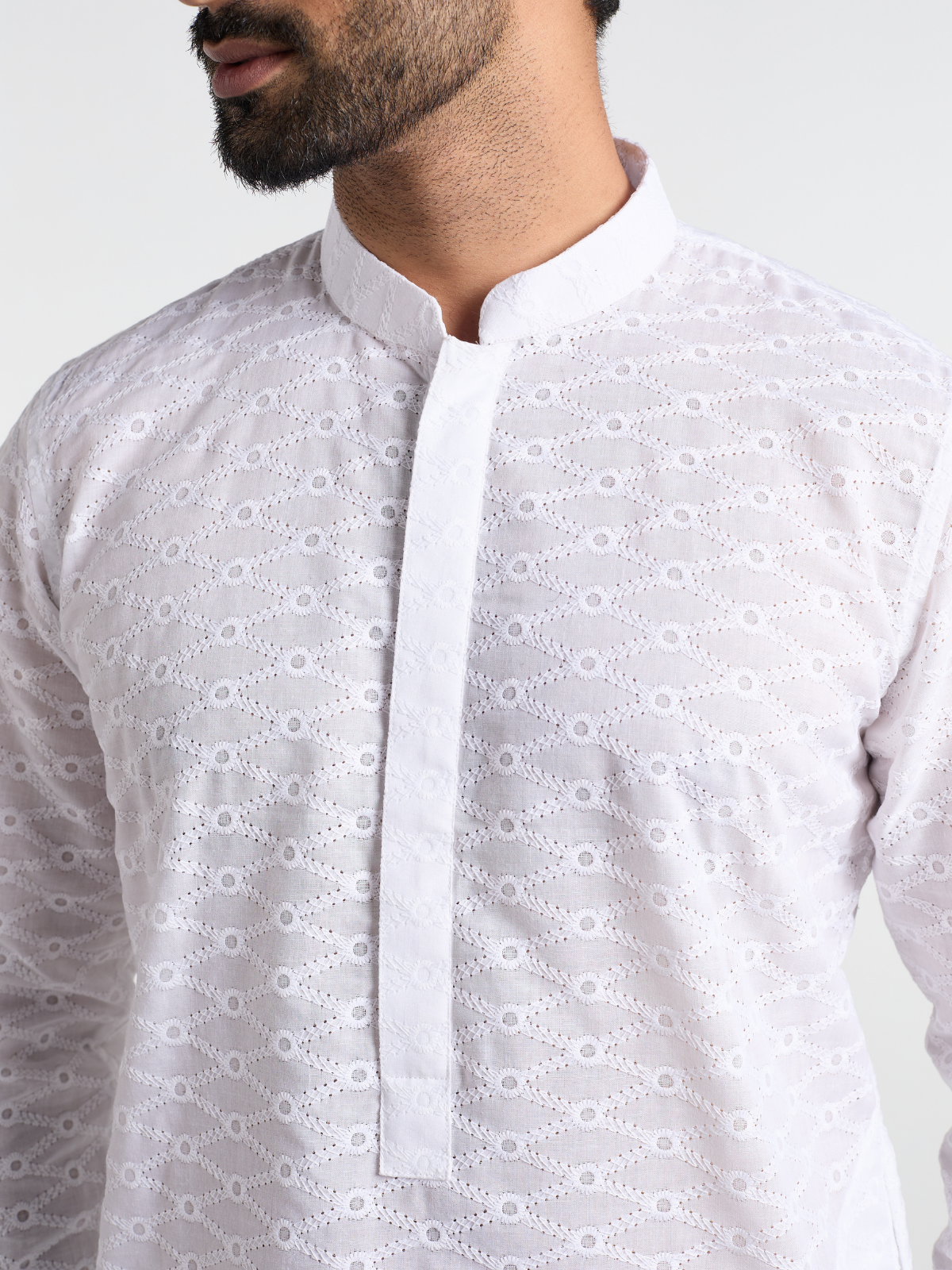 Polka Chikankari Kurta