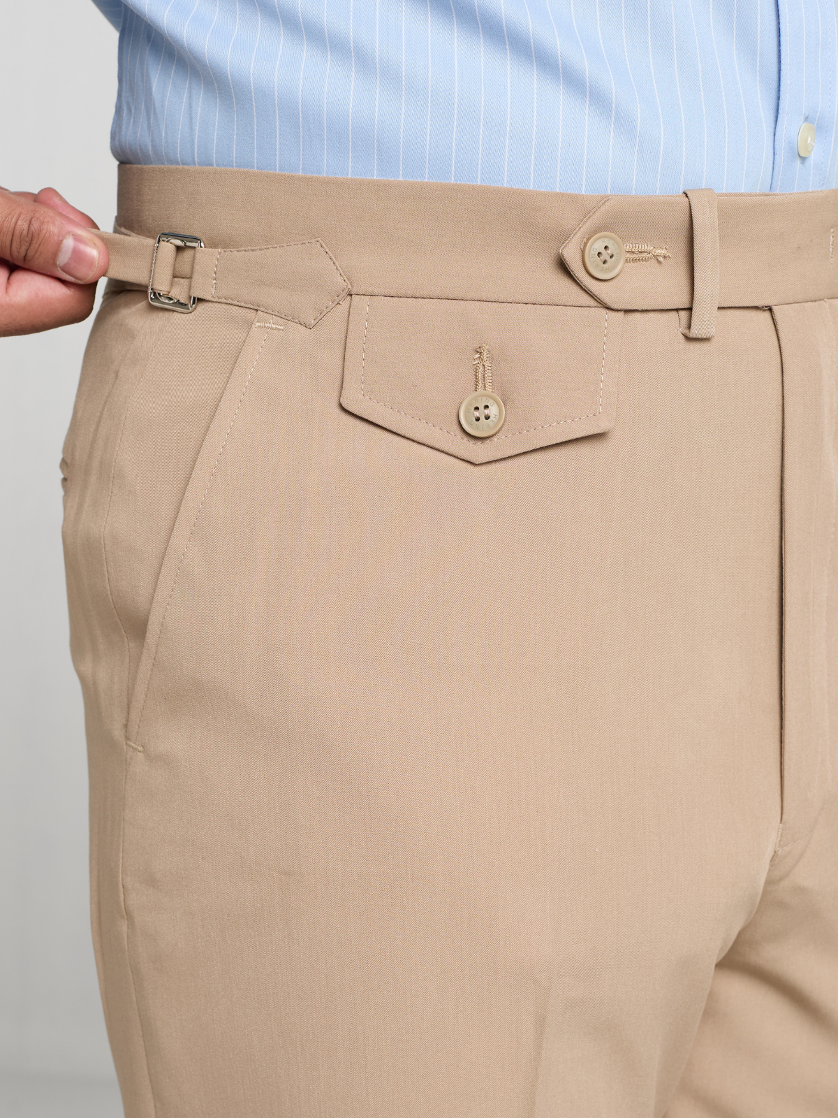 Beige Formal Trouser