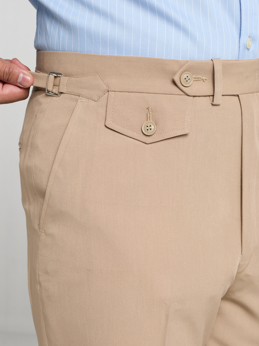 Beige Formal Trouser
