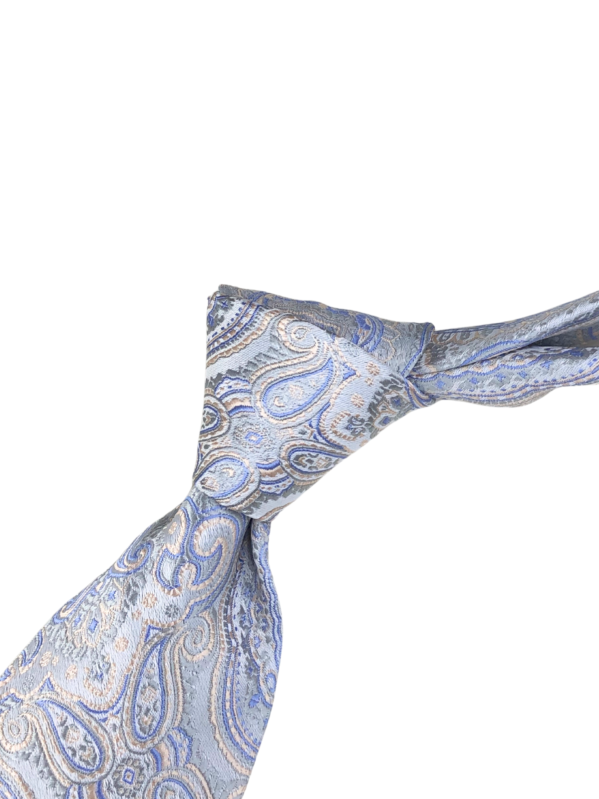 Powder Blue Paisley Tie