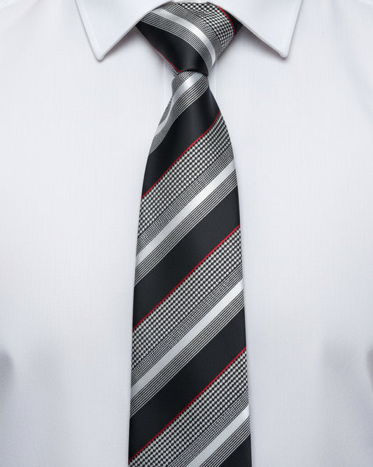 Charcoal Regent Stripe Tie