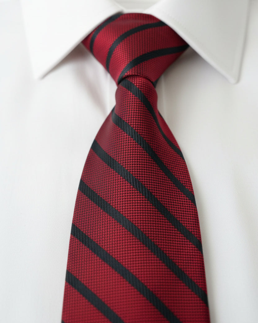 Crimson Shadow Stripe Tie