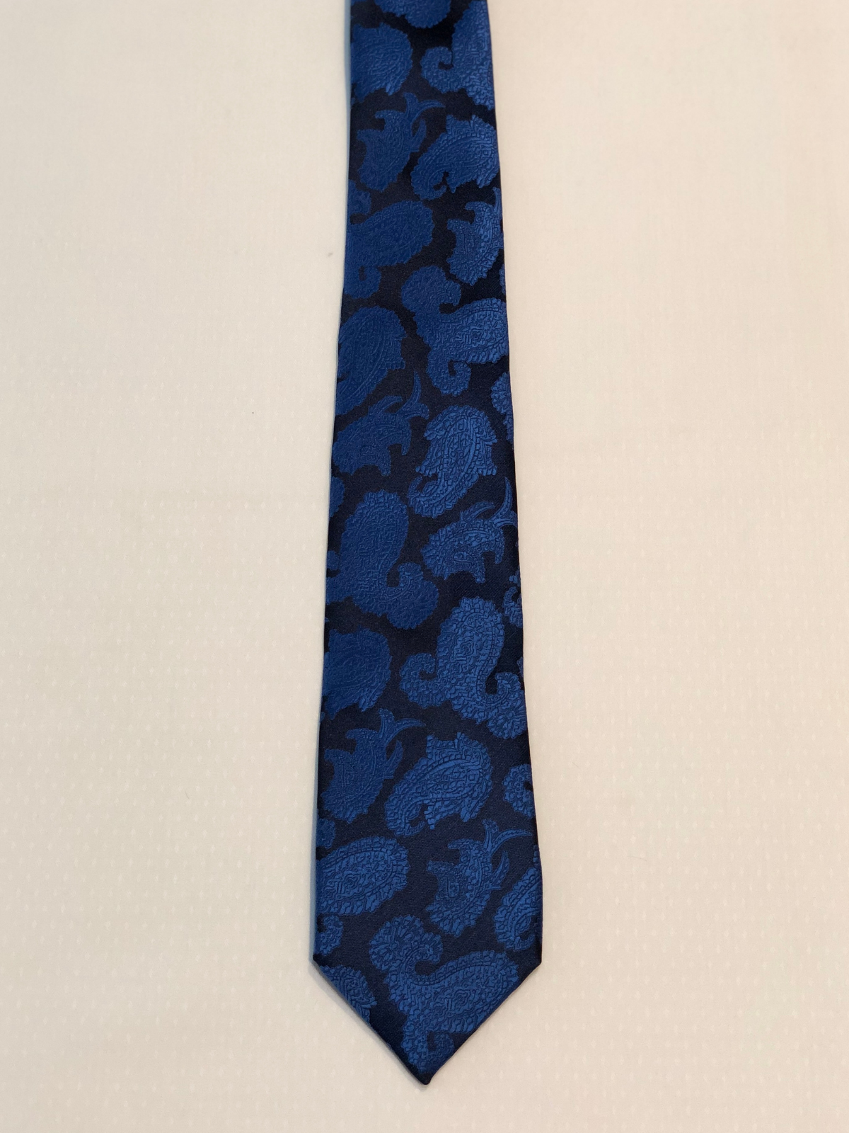 Navy Paisley Tie