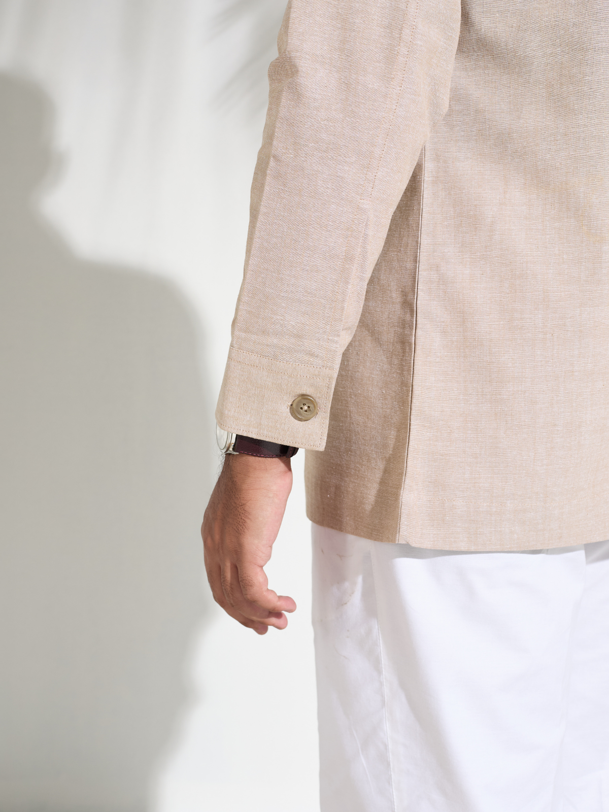 Beige Cotton Shacket