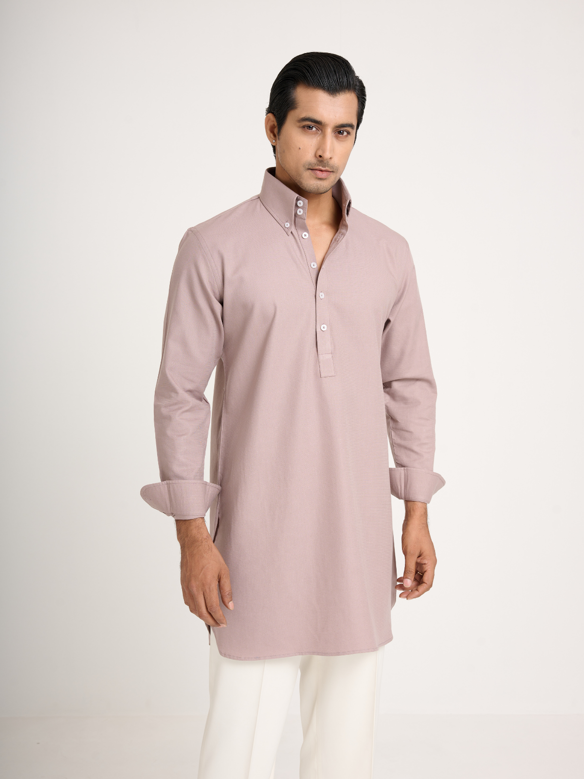 Mauve Button Down Kurta