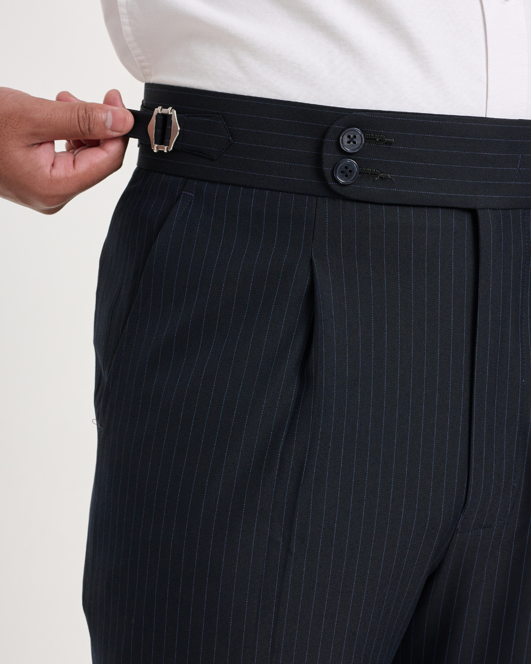 Blue Strip Formal Pant double button