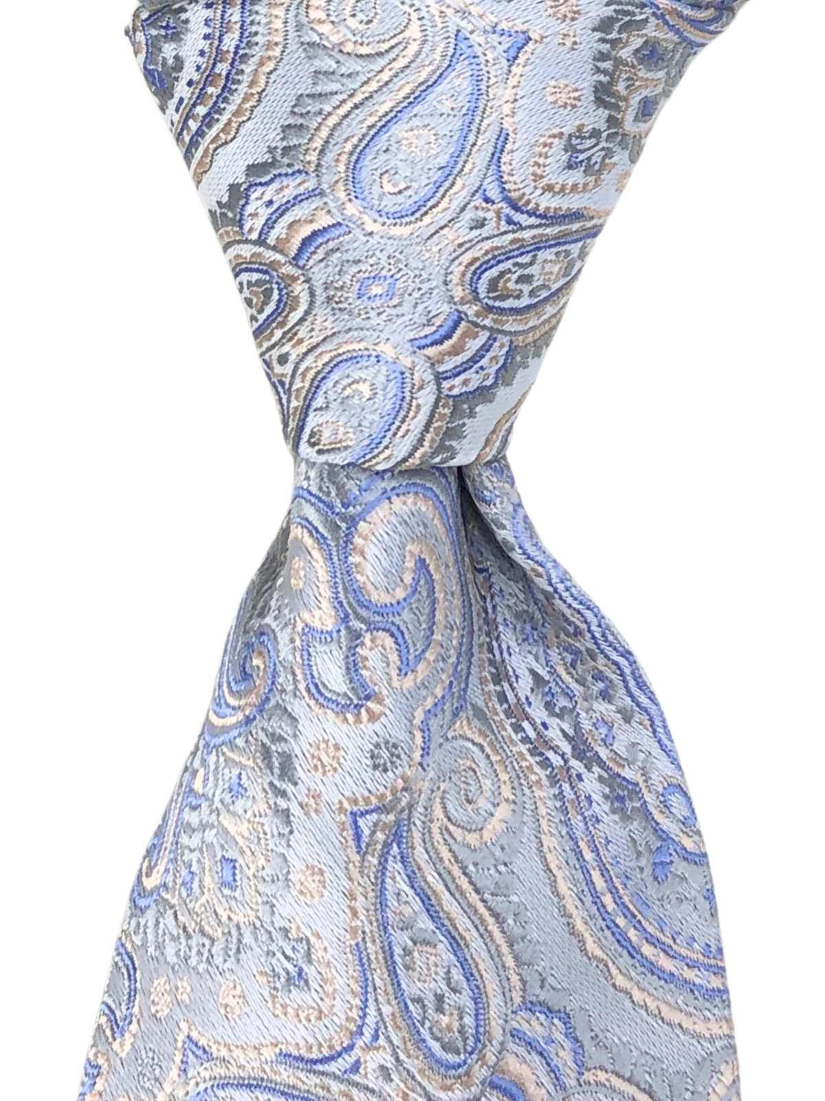 Powder Blue Paisley Tie