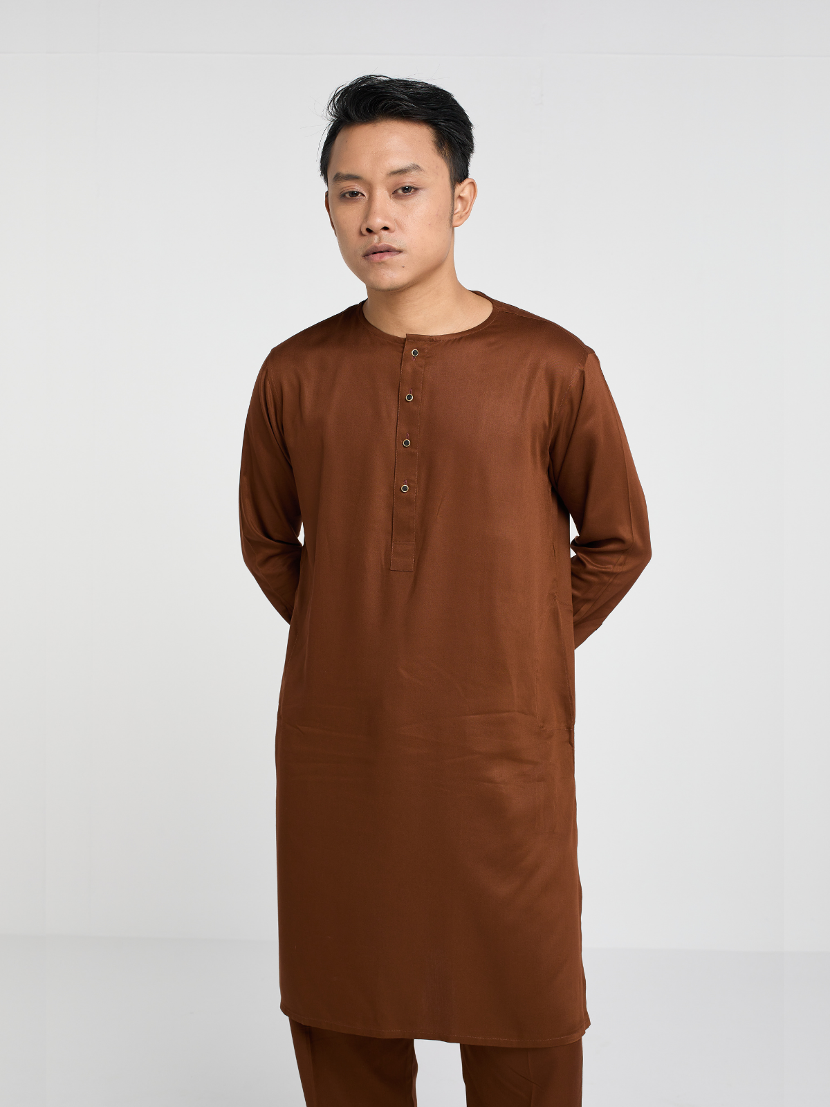 Tawny Brown Round Neck Kabli Set
