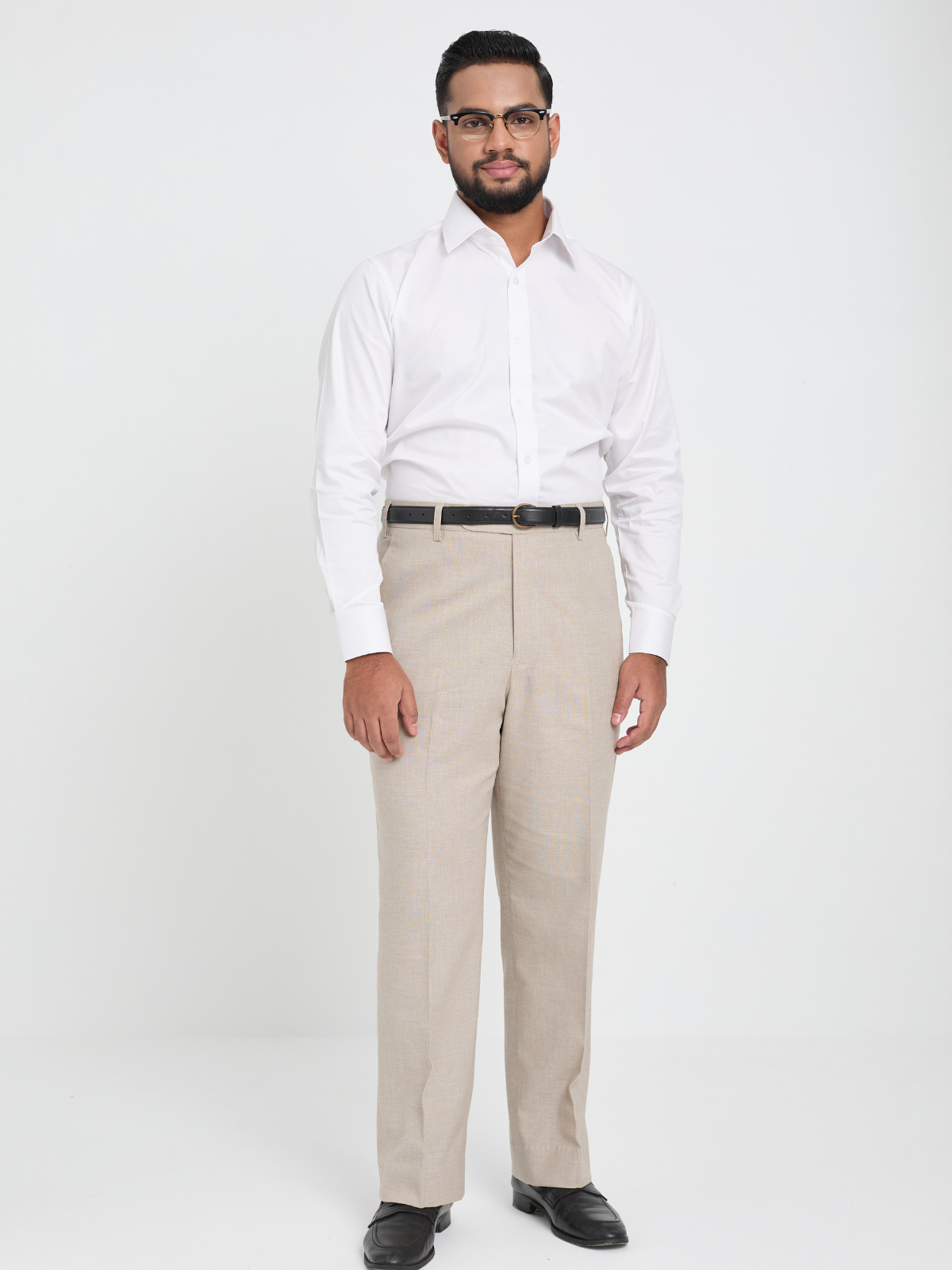 Light Taupe Mid Rise Formal Trouser