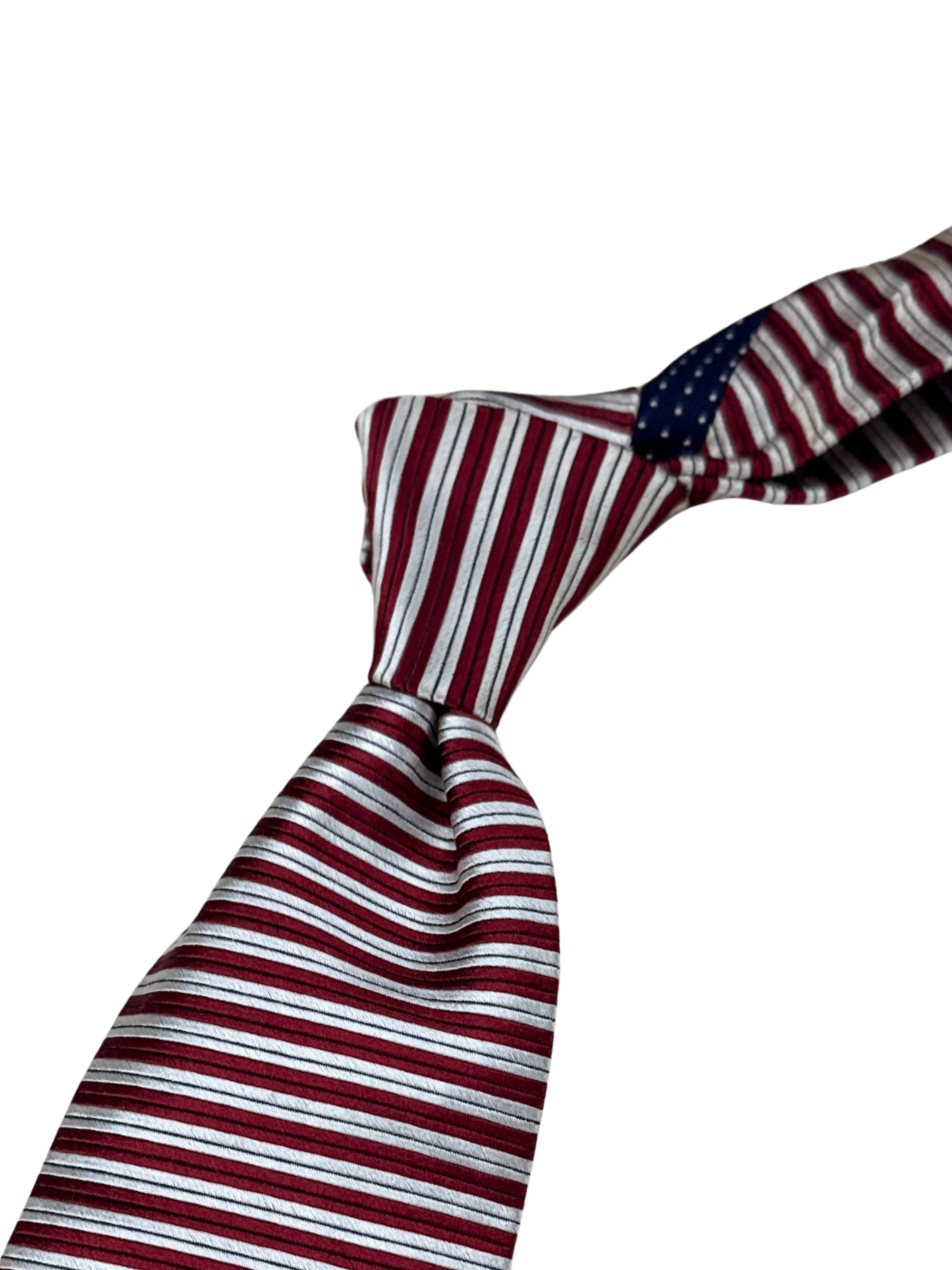 Crimson Slim Striped Tie