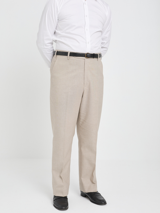 Light Taupe Mid Rise Formal Trouser