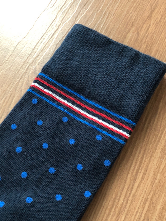 Blue Dotted Socks