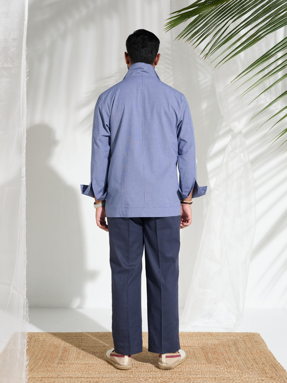 Blue Cotton Shacket