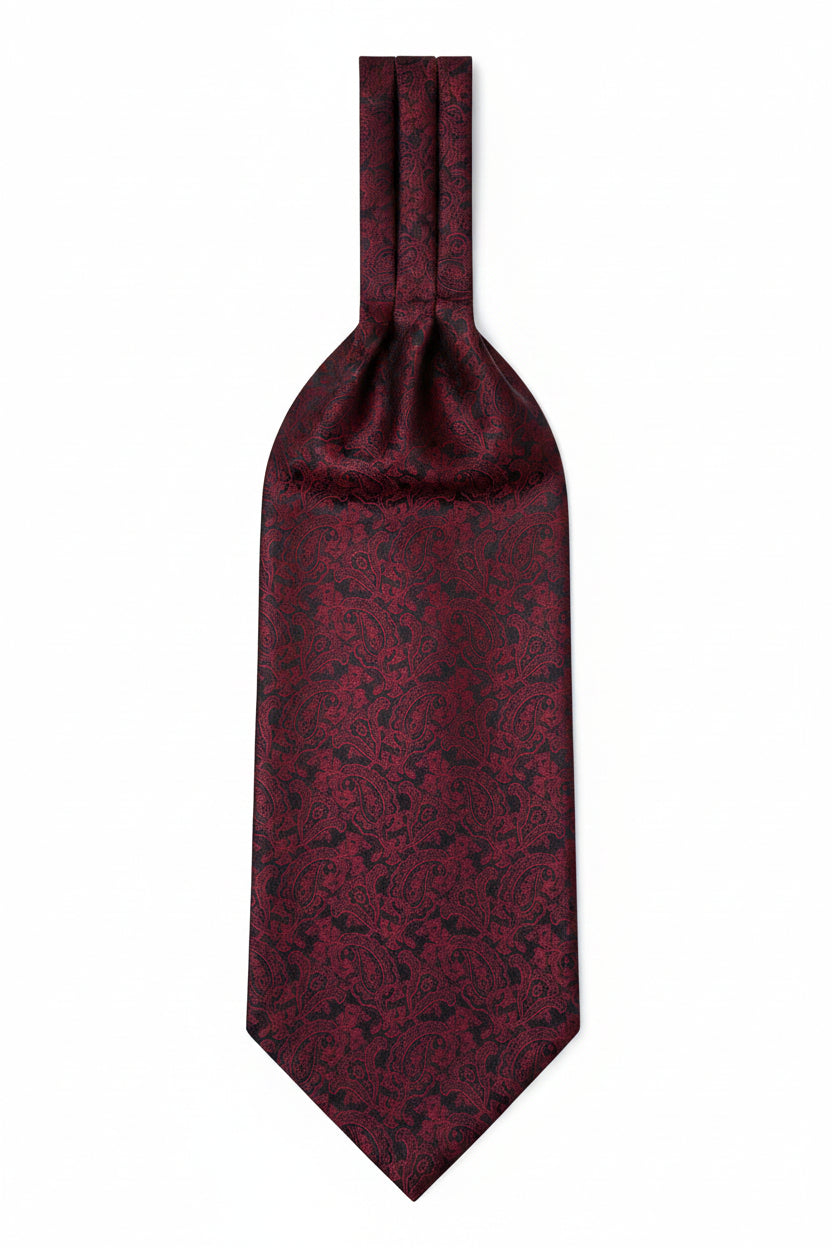 Burgundy Jacquard  Ascot