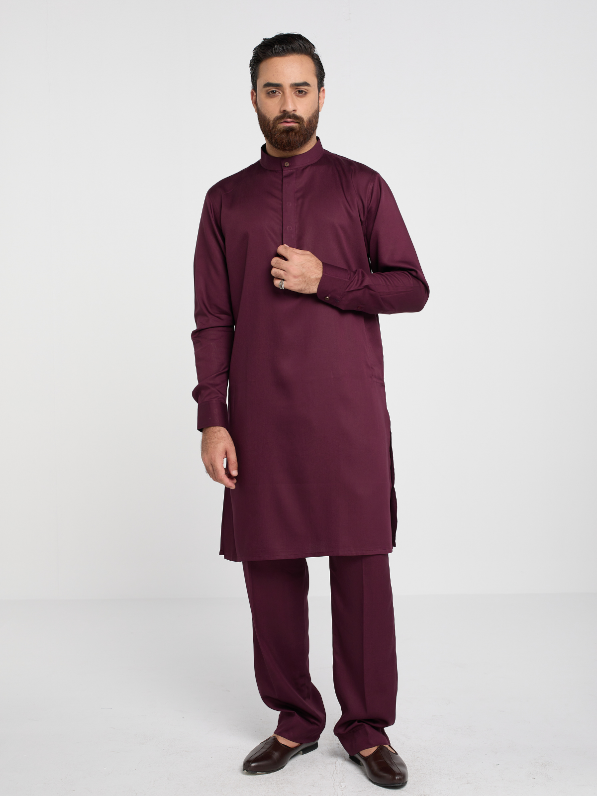 Burgundy Slim Kabli Set