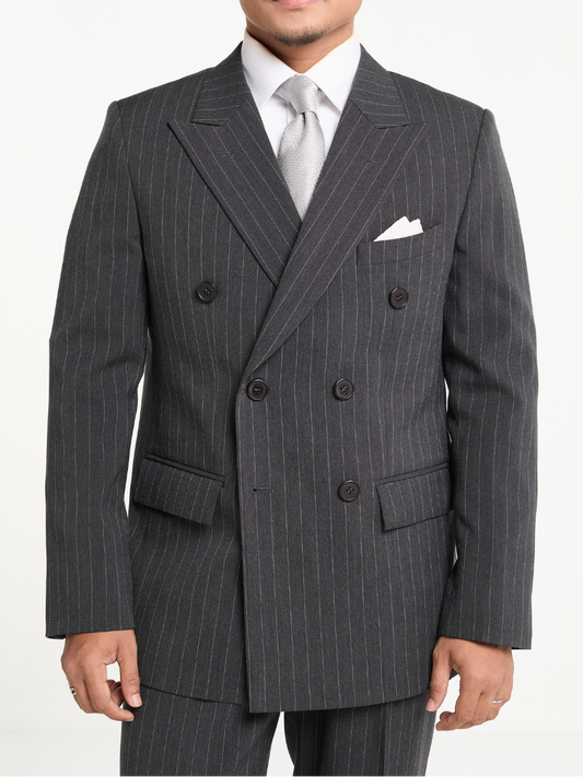 Charcoal Pinstripe DB Blazer