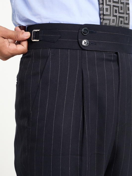 Midnight Pinstripe Formal Trouser