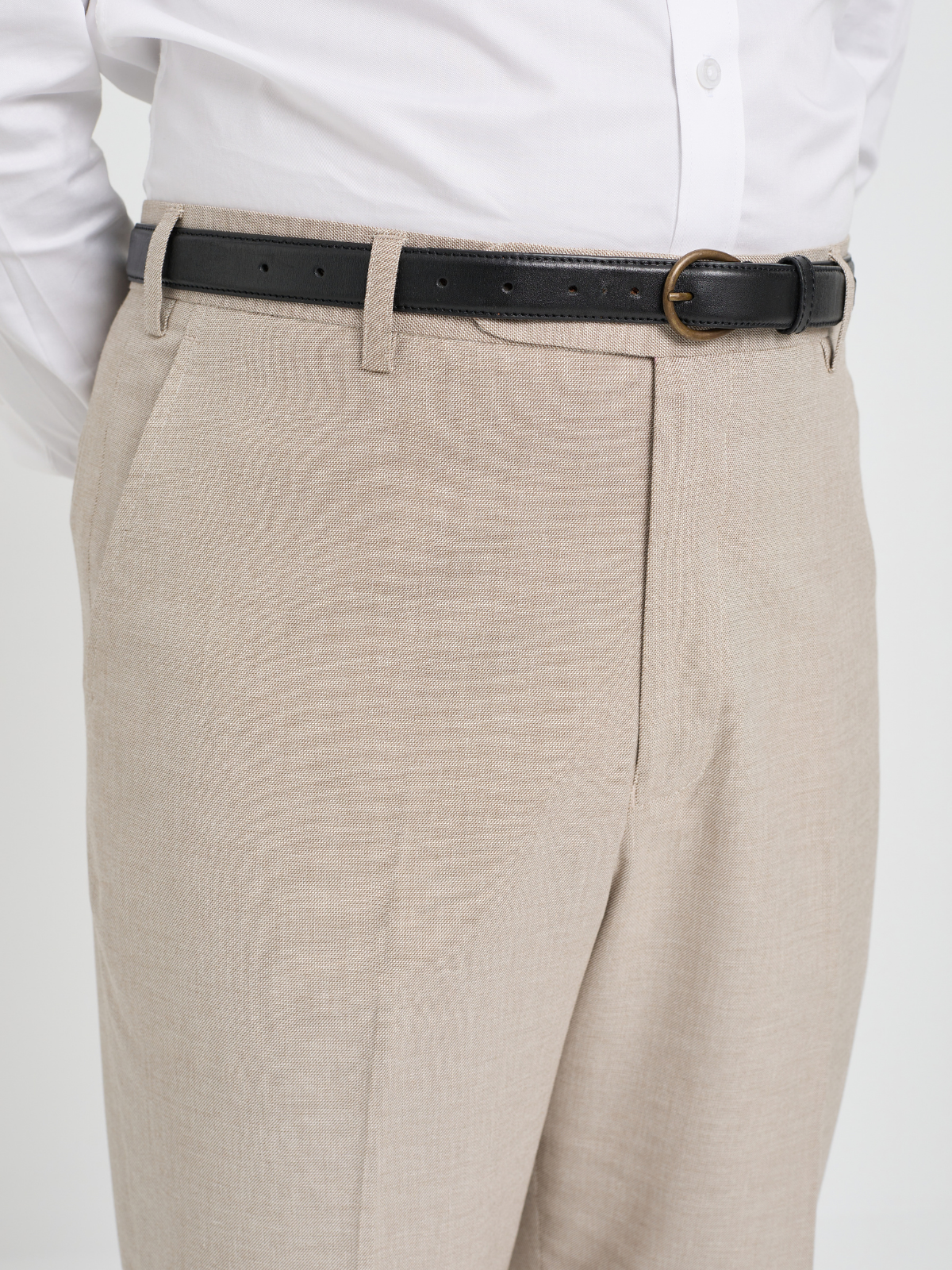 Light Taupe Mid Rise Formal Trouser