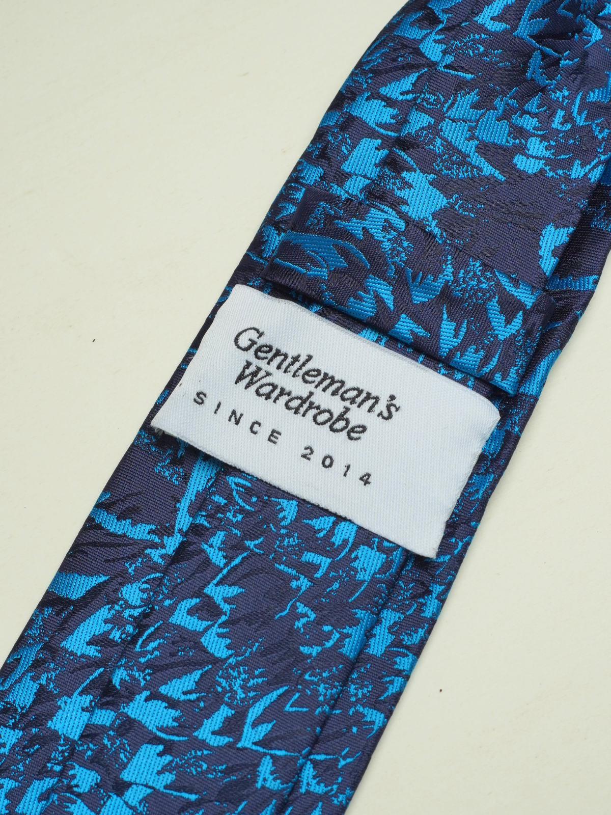 Navy & Cyan Abstract Tie