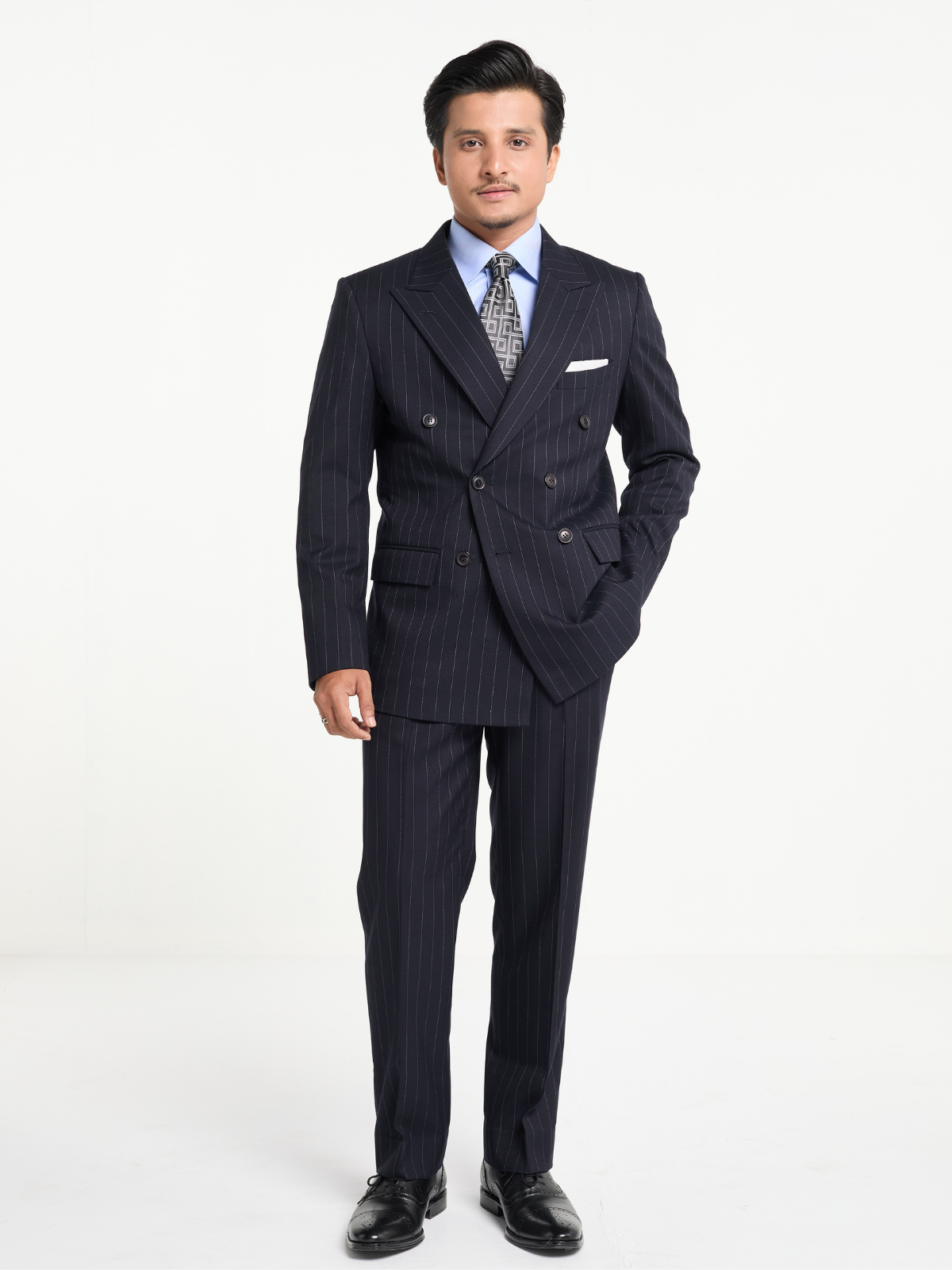 Midnight Pinstripe DB Blazer