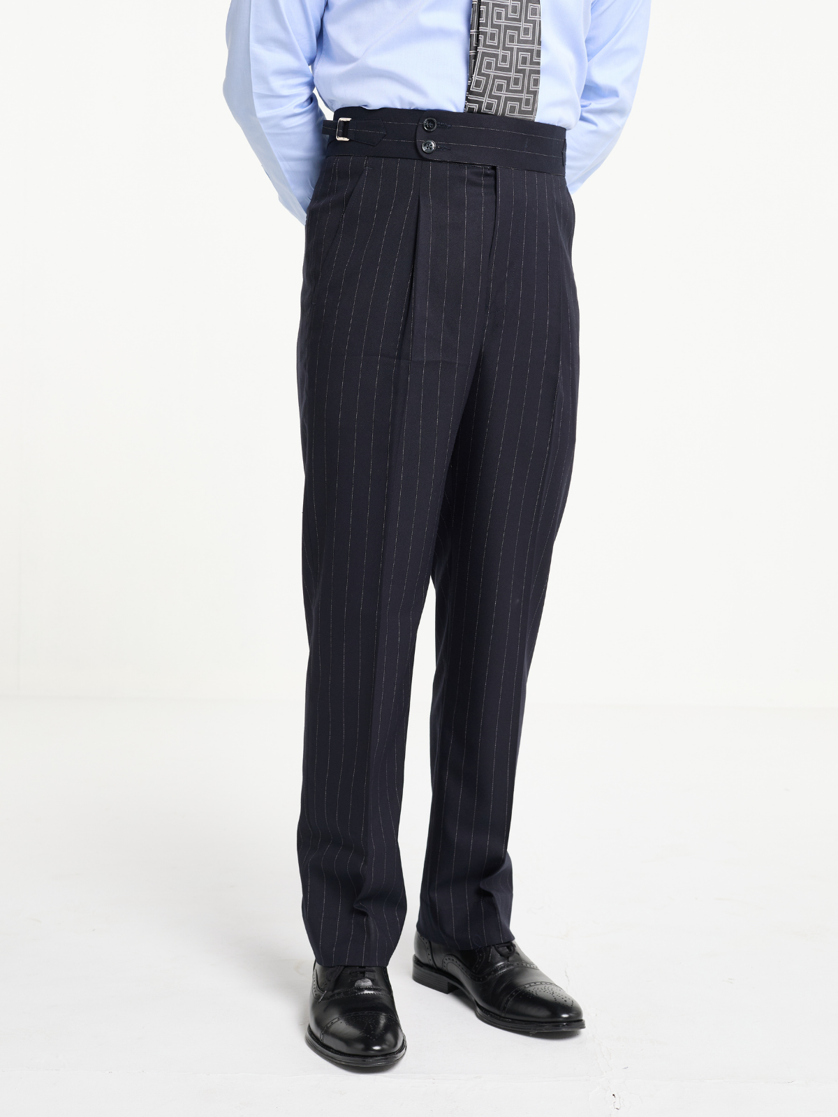 Midnight Pinstripe Formal Trouser