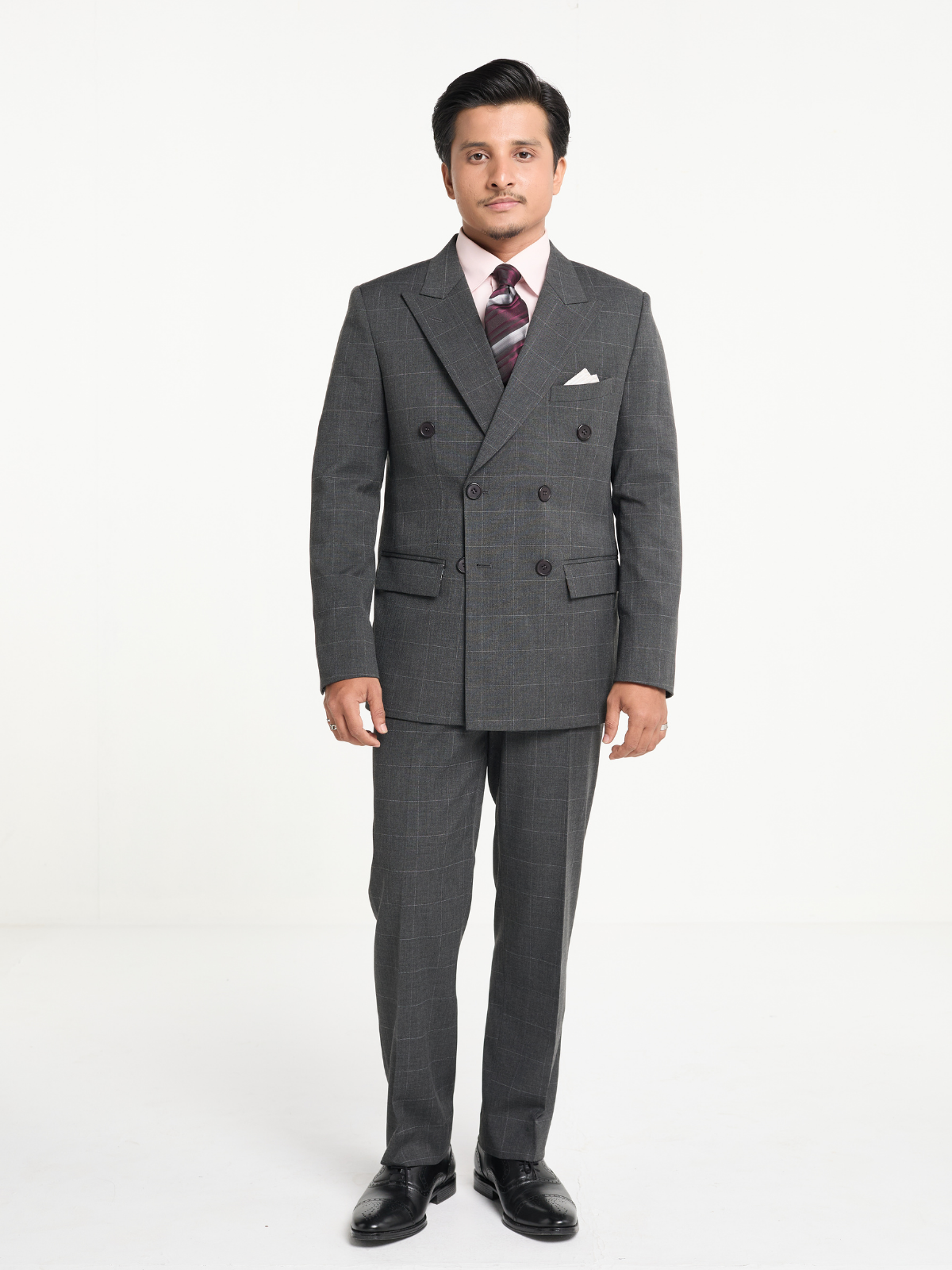 Charcoal Windowpane DB Blazer