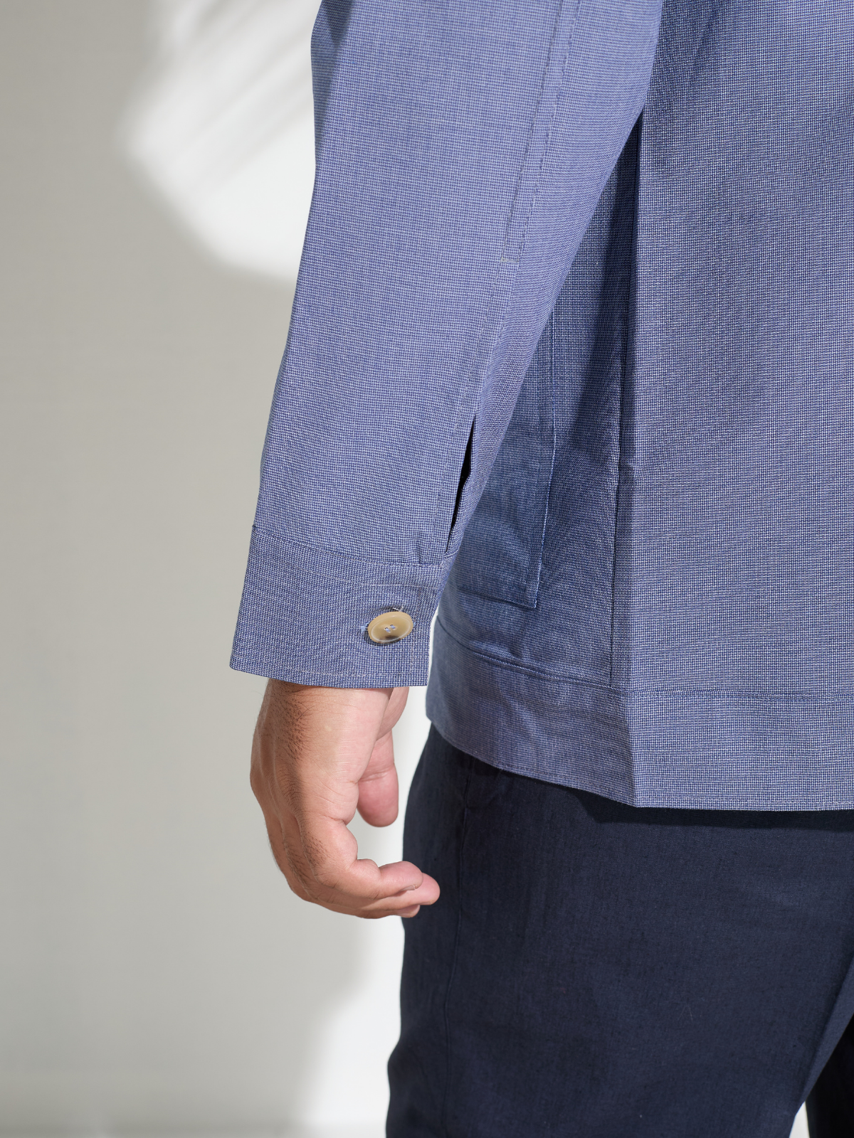 Blue Cotton Shacket