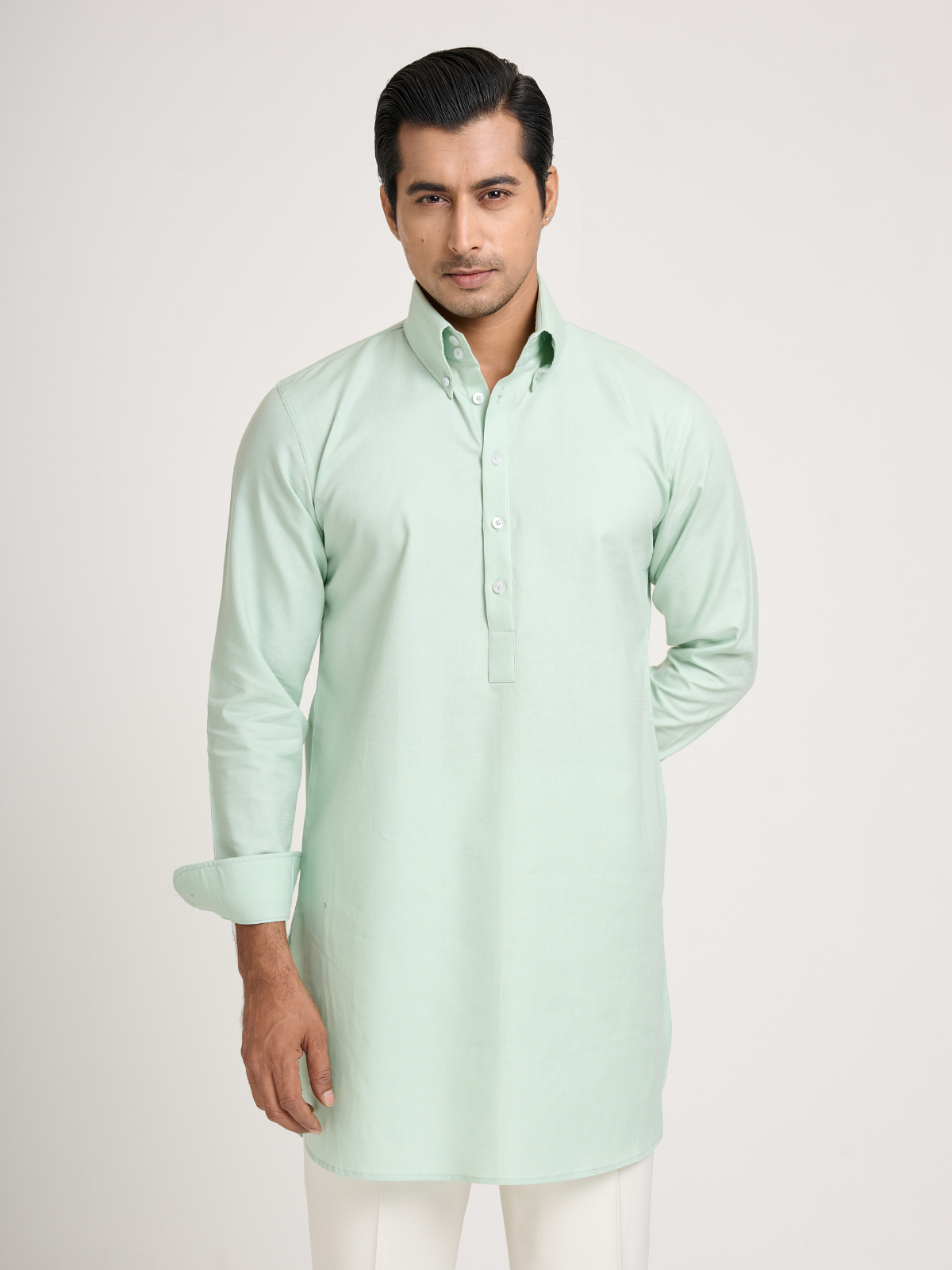 Mint Button Down Kurta