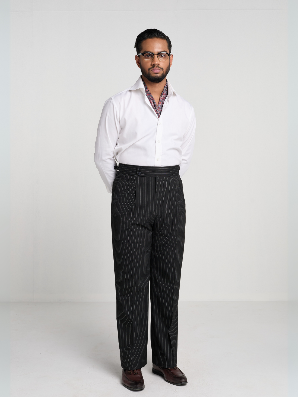 Black Pinstripe Formal Trouser