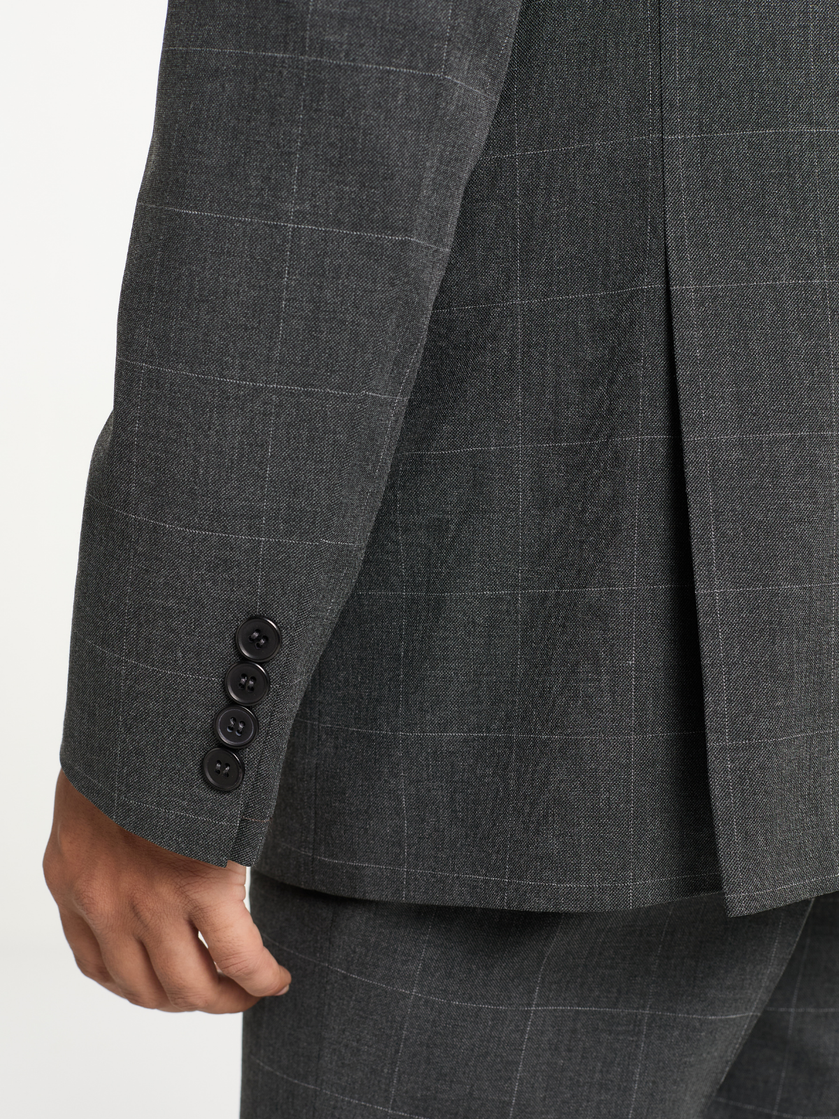 Charcoal Windowpane DB Blazer