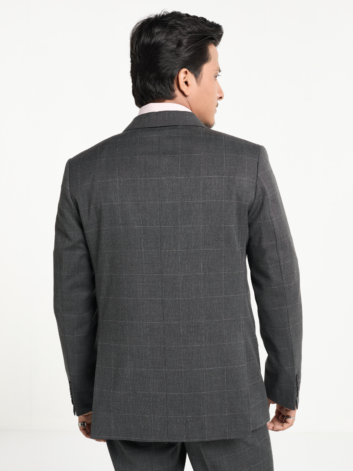 Charcoal Windowpane DB Blazer