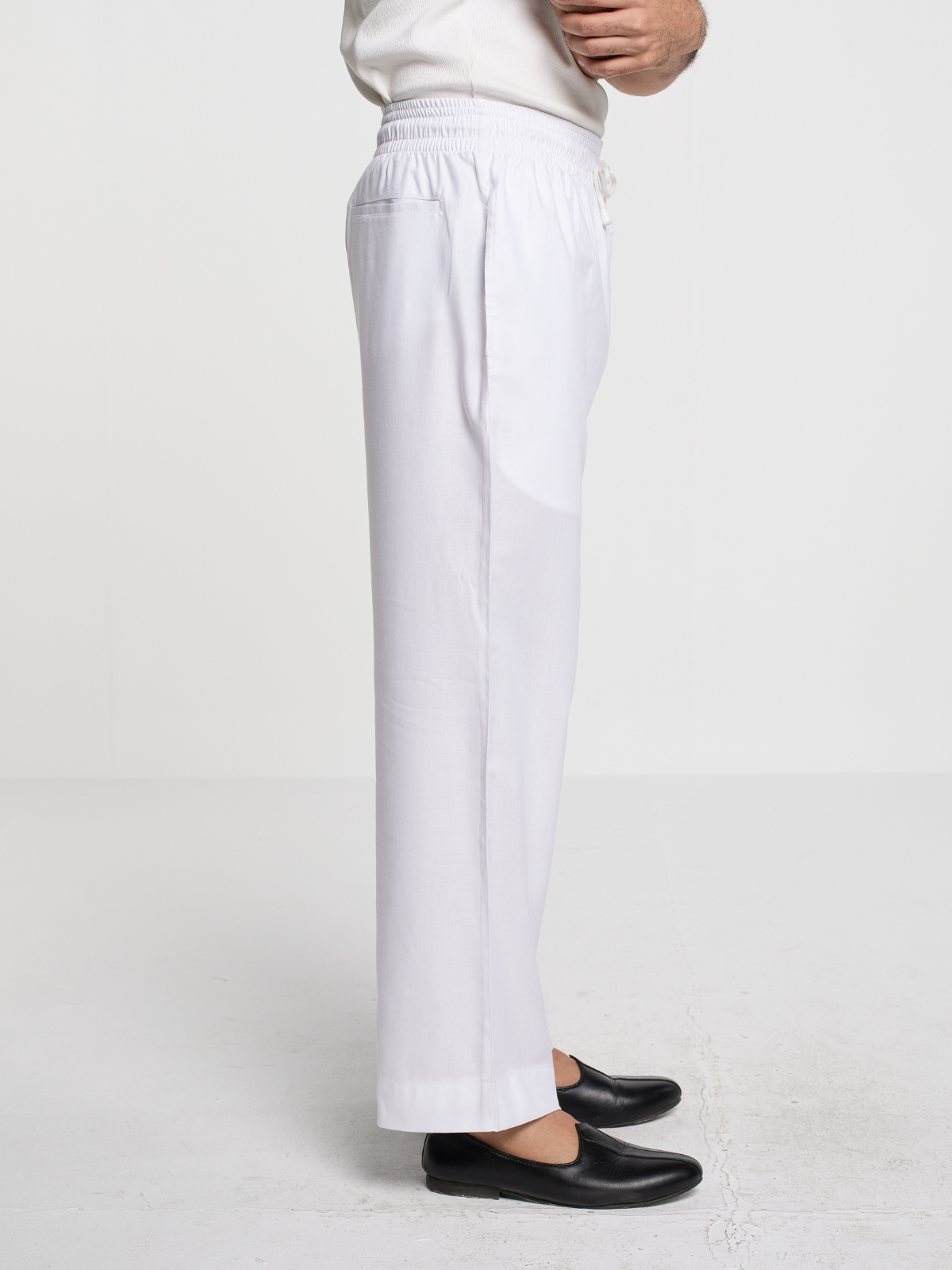 White Straight Cut Pajama