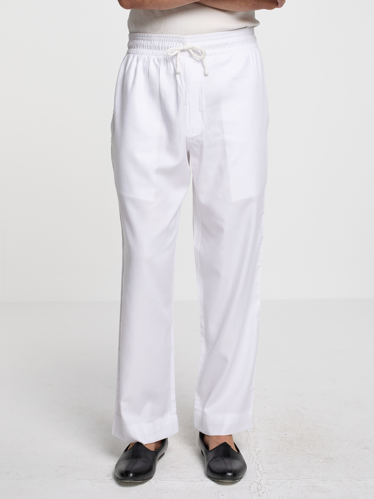 White Straight Cut Pajama