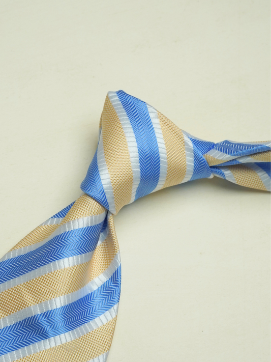 Yellow & Sky Repp Tie