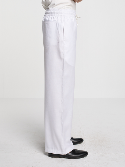 White Wide Legged Pajama