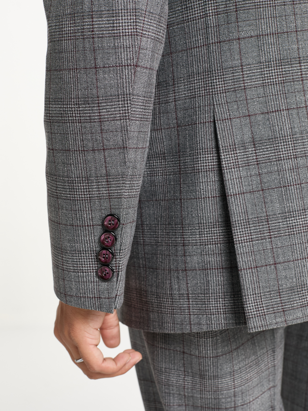 Grey Glen Check DB Blazer