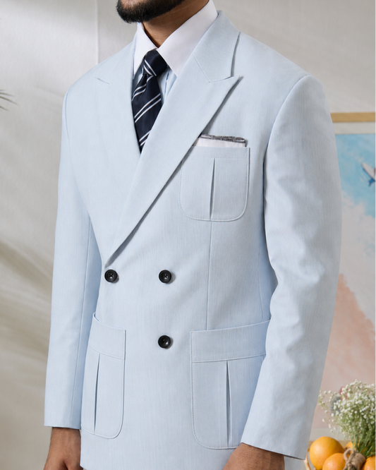 Sky Striped DB Blazer